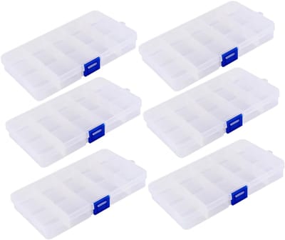 Opruimbak Sieraden - Organizer Bakjes - Sieraden Opbergen - Afneembare Vakken - 98 x 98 x 22 cm - Transparant
