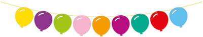 Globos Paper Garland Pop Party - 2m