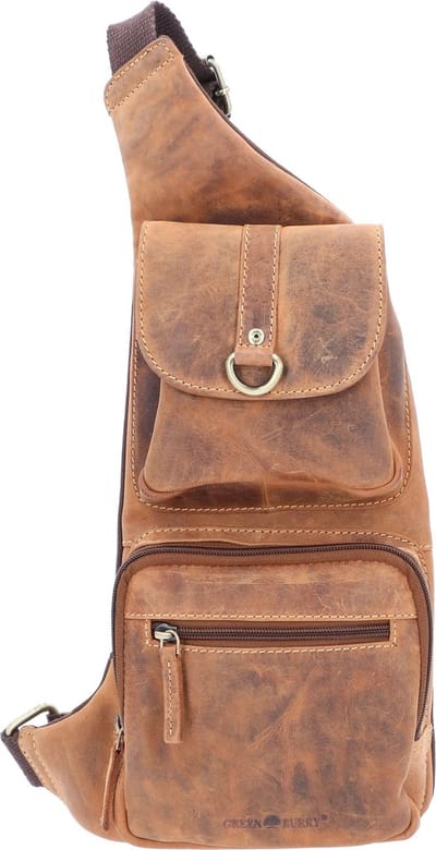 GREENBURRY slingtas schoudertas Vintage Sling Bag Brown bruine