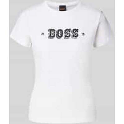 Slim fit T-shirt van puur katoen