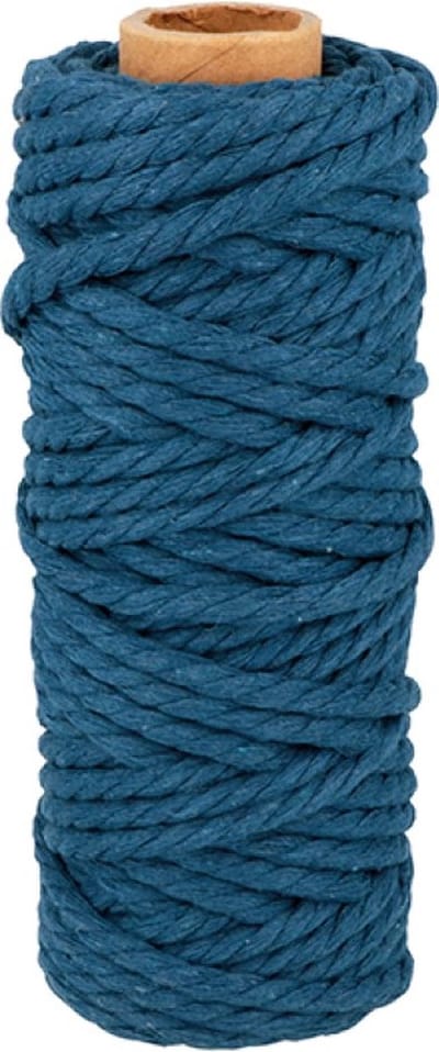 Blauw katoenen koord 25 m x 6 mm - Artemio