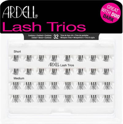 Ardell Lash Trios - 32 Lichtgewicht nepwimper trio's - te gebruiken als extra effect voor hele wimper of als accenten