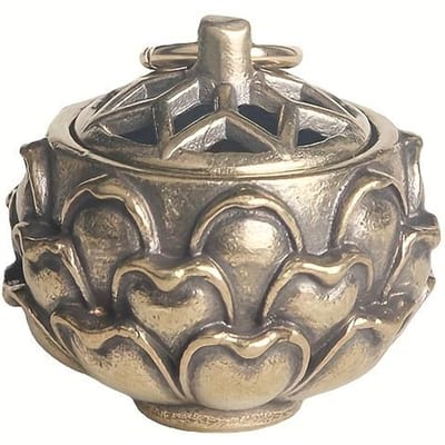1pc vintage pur laiton arôme pot porte-clés pendentif réservoir de stockage pendentif bagages pendentif petit cuivre article adapté pour intérieur ménage agaric