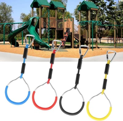 Gymnastiekringen Set - Kinderringen Apenringen - Buiten Spelen - Duurzaam Polyester Materiaal - 4 Stuks - Multicolor