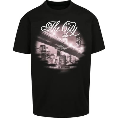 Mister Tee - The City Oversize Heren T-shirt - S - Zwart