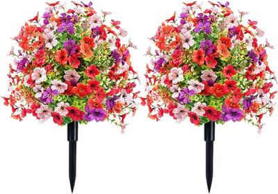 Kunstmatige Vormsnoei - Nep Bloembollen - Tuin Decoratie - Weerbestendig Ontwerp - 55 cm - Gemengde Kleuren