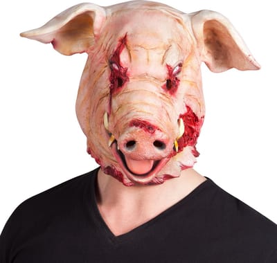 Boland - Latex masker Bloederig varken - Volwassenen - Varken - Halloween en Horror