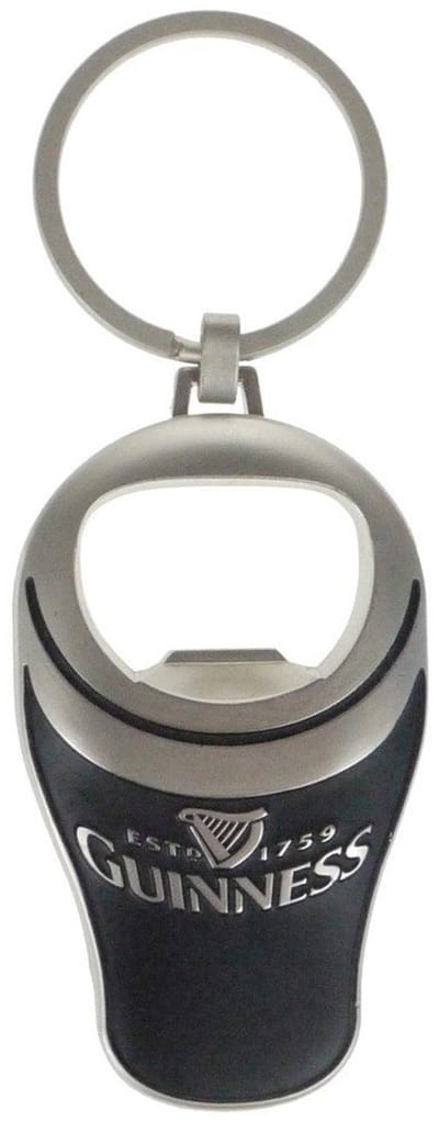 Dailygoods- Sleutelhanger Flesopener - Guinness Pint Design - Metaal - Originele Merchandise - Handige Flesopener - Ongeveer 3½ Inch Lang