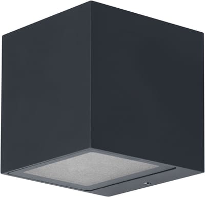 OSRAM SMART+ WiFi Brick LED-wandlamp op/neer donkergrijs, 14W, 550lm, RGB+W 3000K, WiFi, Alexa, IP44 buitengebied