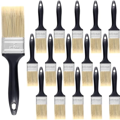 NTHProducts - Verfkwasten Set - 16 Stuks - Ergonomisch Handvat - 50 mm - Glazuurkwasten - Voor Schilderen en Decoratie - Hoogwaardige Borstels