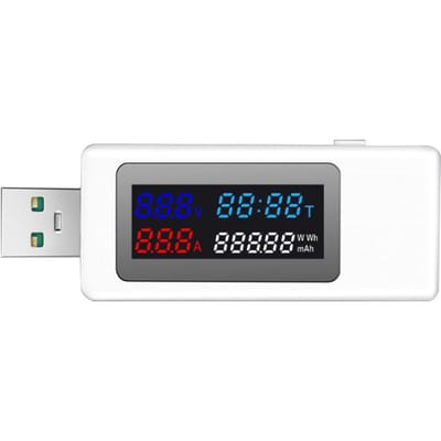 KWS-V30 USB-vermogensmetertester 6in1 Stroomspanning Timing Vermogen Capaciteit Elektrische hoeveelheidstester