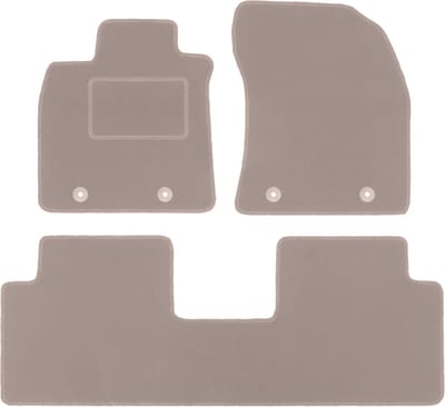 Beige veloursmatten voor: Toyota Avensis III T27 stationwagen, liftback, sedan (2009-2018)