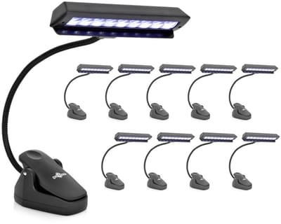 Lamp voor Muziekstandaard van Gear4music, Pakket van 10 - 9 LED's