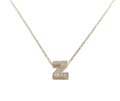 Gouden ketting met Z zirkonia hanger