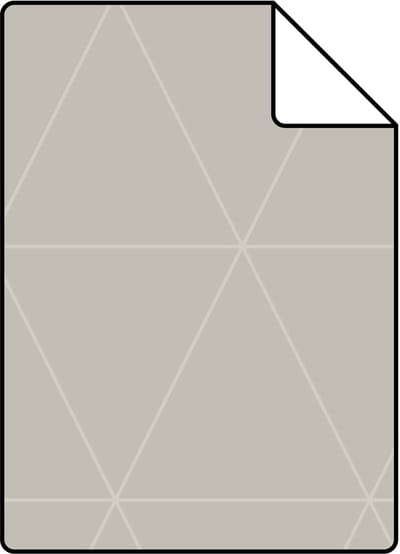 Proefstaal Origin Wallcoverings behang grafische driehoeken glanzend grijs - 26,5 x 21 cm - 347744-S