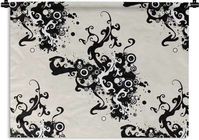 Wandkleed - Wanddoek - Patronen - Zen - Abstract - 60x45 cm - Wandtapijt