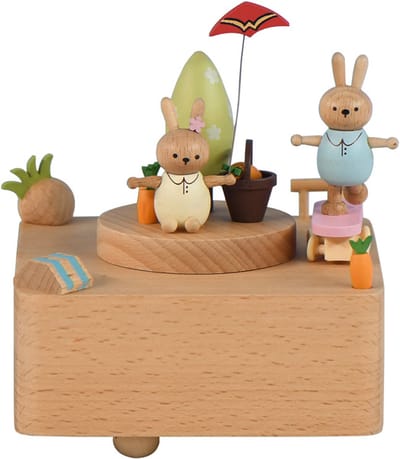 Bébli - Wooden Music Box Bunny Skater - Melody: 'It's always coca-cola'