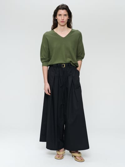 Seamless cotton pullover 317 | Verde - Verde / XXS