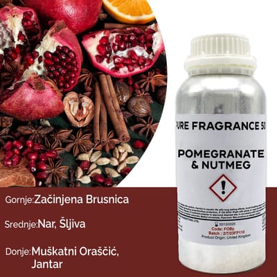 Pure geurolie met granaatappel en nootmuskaat - 500 ml