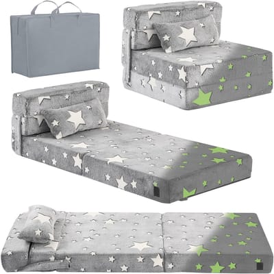 Opvouwbare Kinderzetel met Matras Dinosaur Design Lichtgevend in het Donker