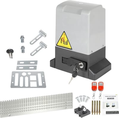 Schuifpoortopener - Automatische poort - Toegang Automatisering - Tot 1600 kg - 12 meter - Zwart