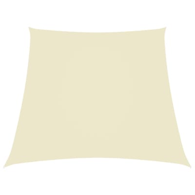 vidaXL - Zonnezeil - trapezium - 2/4x3 - m - oxford - stof - crèmekleurig