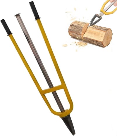 Houtkloofmachine Handmatig - Houtbijl Splijter - Brandhout Maken - Traagheid Werking - 96 cm - Zwart