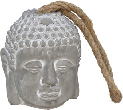 Gerimport Deurstop Buddha - grijs - 13 x 13 x 15 cm - woonaccessoires - deurstopper