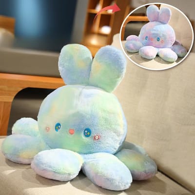 Gekleurd Pluche Speelgoed Flip Octopus Creatief Schattige Flip Pop Verjaardagscadeau voor Vrouwen 35cm