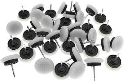 Meubelglijders - Stoelpootdoppen - Vloeren Beschermen - Spijkerbaar Nylon - 40 stuks - Wit