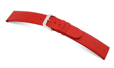 Lederband Merano 8mm rood glad