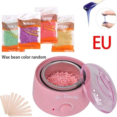 Ontharingsapparaat wax apparaat set inclusief 4 zakjes waxbonen en 12 stokjes roze model 01