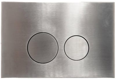 FugaFlow Metal Bedieningsplaat - bedieningspaneel voor Geberit UP320 inbouwreservoir - dualflush - ronde knoppen - metaal RVS