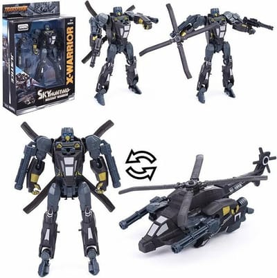 Sky Hunting military X-Warrior - Transform robot & helikopter 2in1