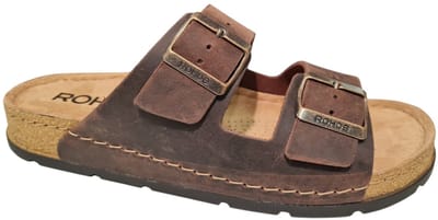 Rohde Leren Heren Slippers - Bruin - 43