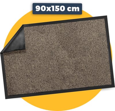Pasper Deurmat binnen droogloopmat - 90 x 150 cm - Beige - 100% gerecyclede materialen - Gemaakt in België - Wasbaar - deurmatten