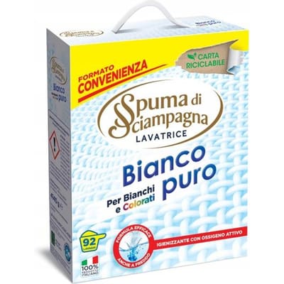 Lessive lavatrice fustino biancopuro 92 lavages 4,14kg - spuma di sciampagna
