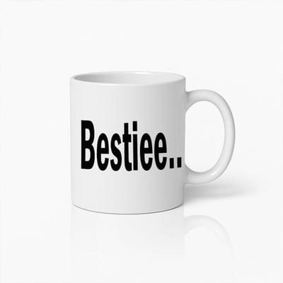 Schattige “Bestiee..” Witte Mok 330 ml – Vriendschap Koffiemok – Perfect Cadeau voor Beste Vrienden & BFF’s