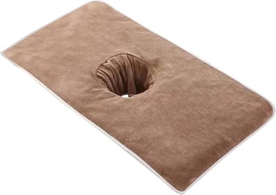 Massage Tafel Hoes - Spa Bed Handdoek - Hygiënisch Werken - Met Gezicht Gat - 80x40cm - Wit
