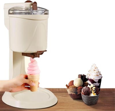 IJsmachine voor Thuis - Dessertmaker Yoghurtijs - Zelf Desserts Maken - Romig IJs in 10 Minuten - 1000ml Inhoud - Wit