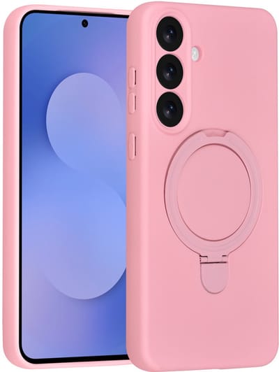 TUNIQ telefoonhoesje voor Samsung Galaxy S25 FE - MagSafe met ringstand - Roze