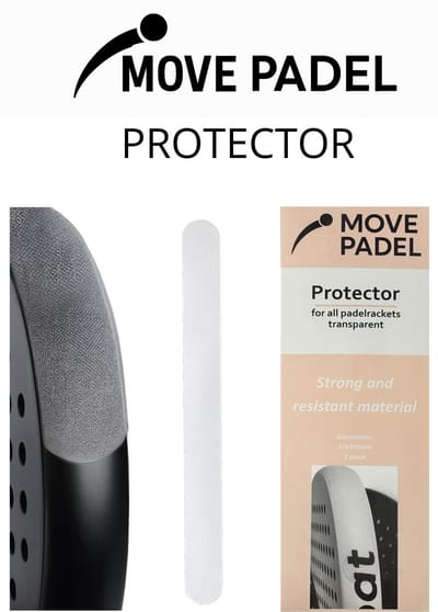Move Padel - Protector - 2 stuks - Transparant Padel Racket Protector, Lightweight Padel Racket Head Bumper Protection Tape