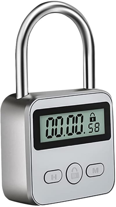 Ynkkvre - Kofferslot - TSA Slot - Cijferslot - Hangslot - Voor Smartphones, Snoep en Sigaretten - LCD Scherm - Instelbaar van 1 Minuut tot 99 Uur - Onkraakbaar Ontwerp
