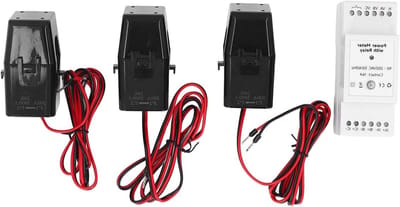 Slimme Energiemeter - Stroommonitor WiFi - Energieverbruik Meten - 3 Fase 4 Draads - 3x 200A Klemmen - Neutraal