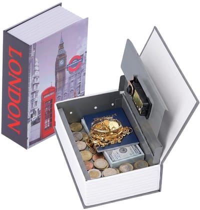 Dailygoods- Boekkluis met Cijferslot - 18 x 12 x 5,5 cm - Stalen Kluis - Verborgen Afsluitbaar - Echte Pagina's - Veilig voor Geld/Sieraden - Boeksafe