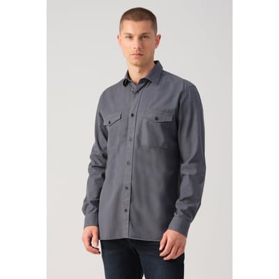 JC Rags J.c. Rags Rhiley Casual Overhemd Lange Mouw Ombre Blue Taille: S | Manches longues Outlet | Homme | Bleu