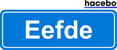 Hacebo - Plaatsnaam Sticker - 29x10 CM - Eefde sticker - Verkeersborden sticker - grappige cadeaus - Eefde