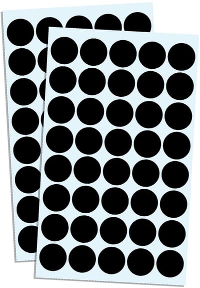 VT Goods - Ronde Stickers - Puntstickers - Zelfklevend - Zwart - Gekleurde Stippenstickers - 8000 Stuks - Geschikt voor Papier en Hout