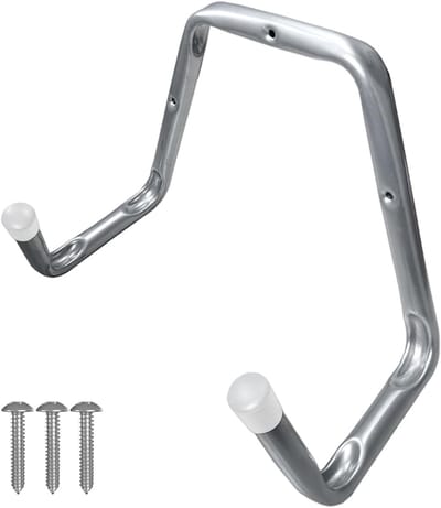 Ladderhaken Muur - Slang Opslag - Werkplaats Organisatie - Verstelbaar Ontwerp - 33.7 x 22.5 cm - Zwart