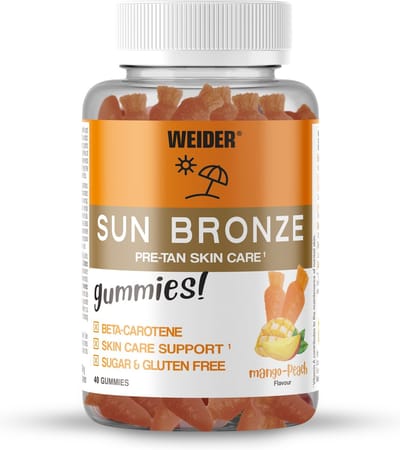 Weider Sun Bronze Gummies (40) Peach Mango - Vitaminen, mineralen & gezondheid - Vitaminen & Mineralen Complex